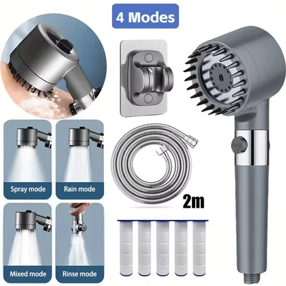 Veleau Premium Pommeau de douche filtrant, 4 modes de jet